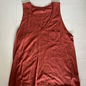 Madewell Whisper Cotton V-Neck Pocket Tank